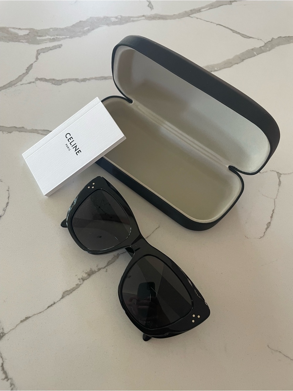 NWTs Celine Glossy Black Cat-Eye Sunglasses